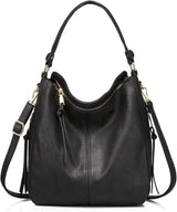 Realer Hobo Crossbody Bags for Women Designer Faux Leather Hobo Handbags Retro Large Size Shoulder Bag Bucket Purse