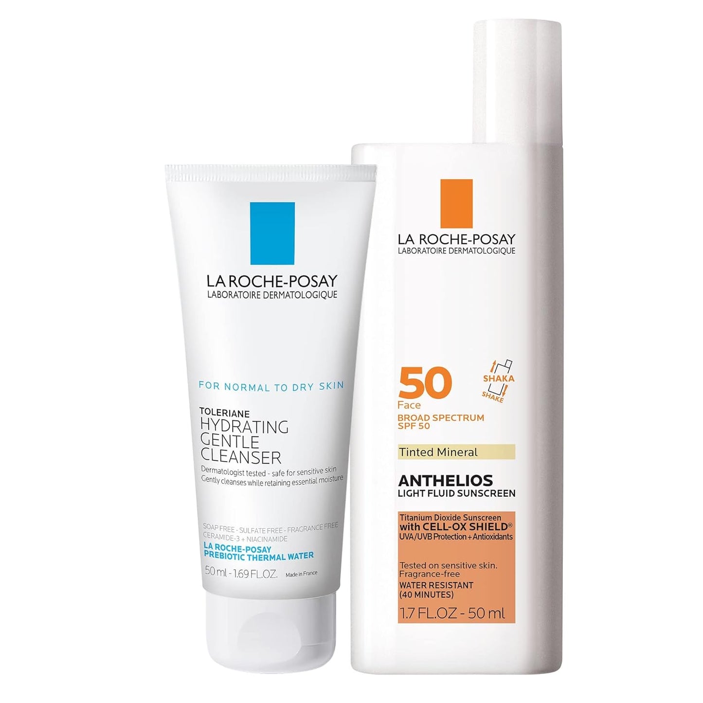 La Roche-Posay Anthelios Sunscreen SPF 50, Ultra-Light Fluid Broad  SPF 50, Face Sunscreen with Titanium Dioxide Mineral, Lightweight & Fast-Absorbing, Oil-Free, Matte Finish