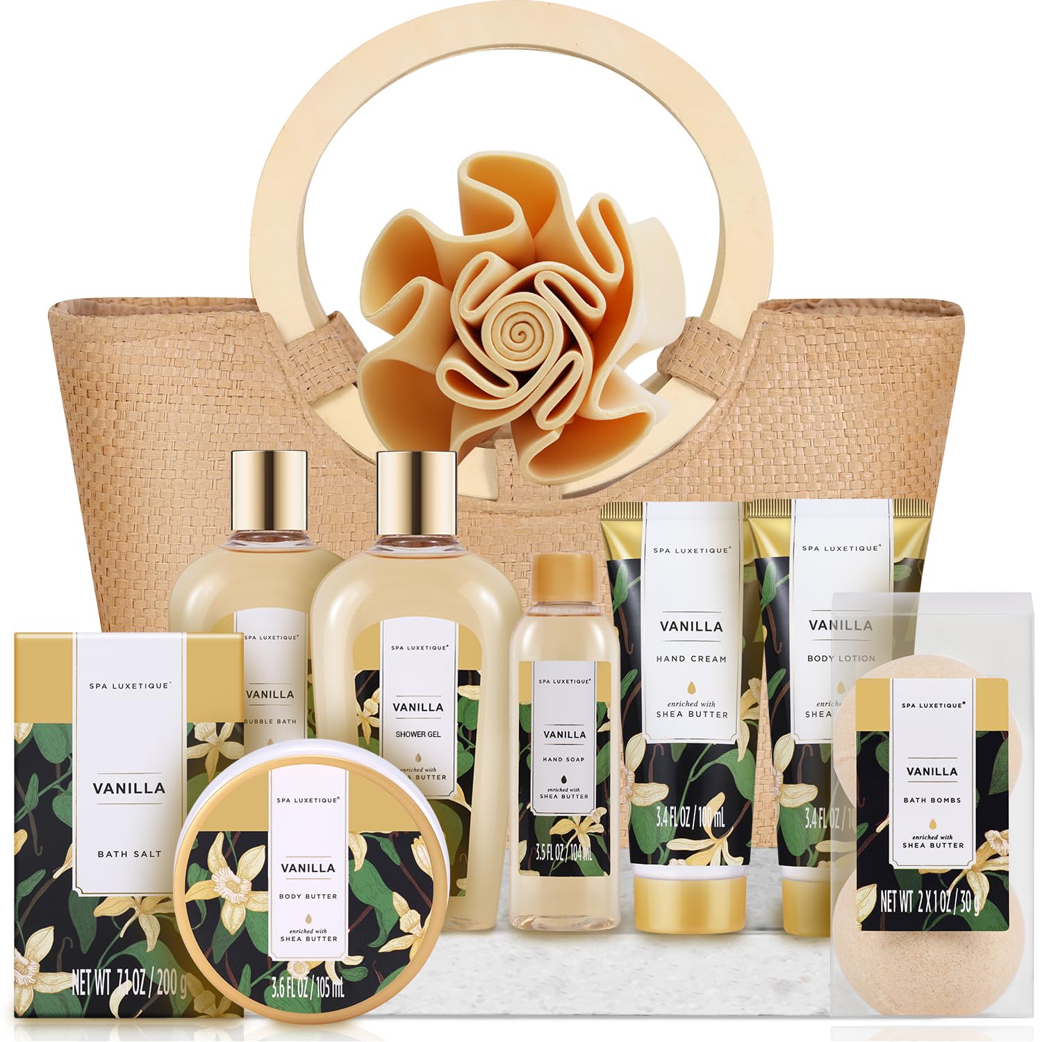 spa luxetique Gift Baskets for Women, Spa Gifts for Women - 10pcs Lavender Sets with Body Lotion, Bubble Bath, Relaxing Bath Sets, Birthday Christmas Gifts for Her