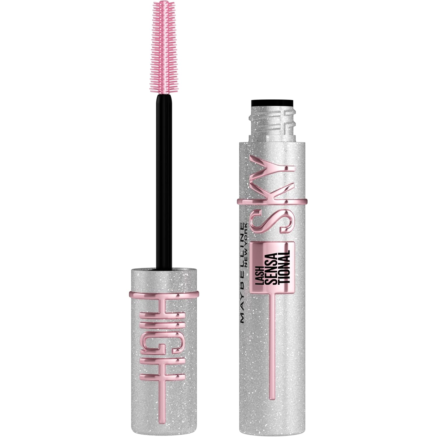 Maybelline Lash Sensational Washable Mascara Makeup, Volumizing, Lengthening, Defining, Curling, Multiplying, Buildable Formula, Blackest Black, 1 Count