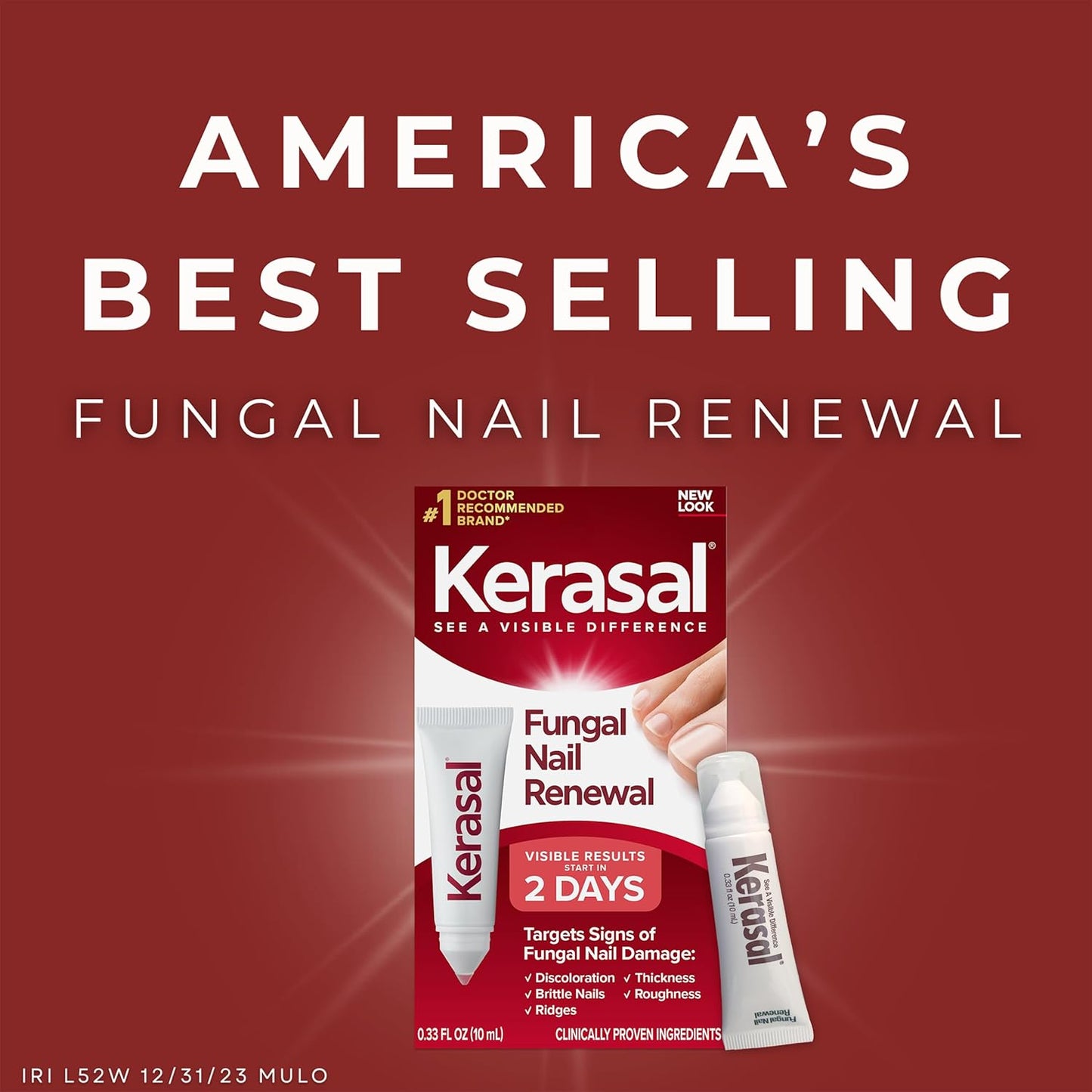 Kerasal Nail Fungus Extra Strength | Restorative Nail Repair for Damaged Nails, 0.33 fl oz (Packaging May Vary)