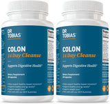 Dr. Tobias Colon 14 Day Cleanse, Advanced Gut Cleanse Detox for Women & Men with Cascara Sagrada, Psyllium Husk, Senna Leaf & Probiotics, Non-GMO Colon Cleanse, 1 Bottle of 28 Capsules (1-2 Daily)