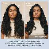 Bio Ionic Long Barrel Styler,Curling Iron with Moisture Heat Technology & NanoIonic MX, Verstatile Curling Wand
