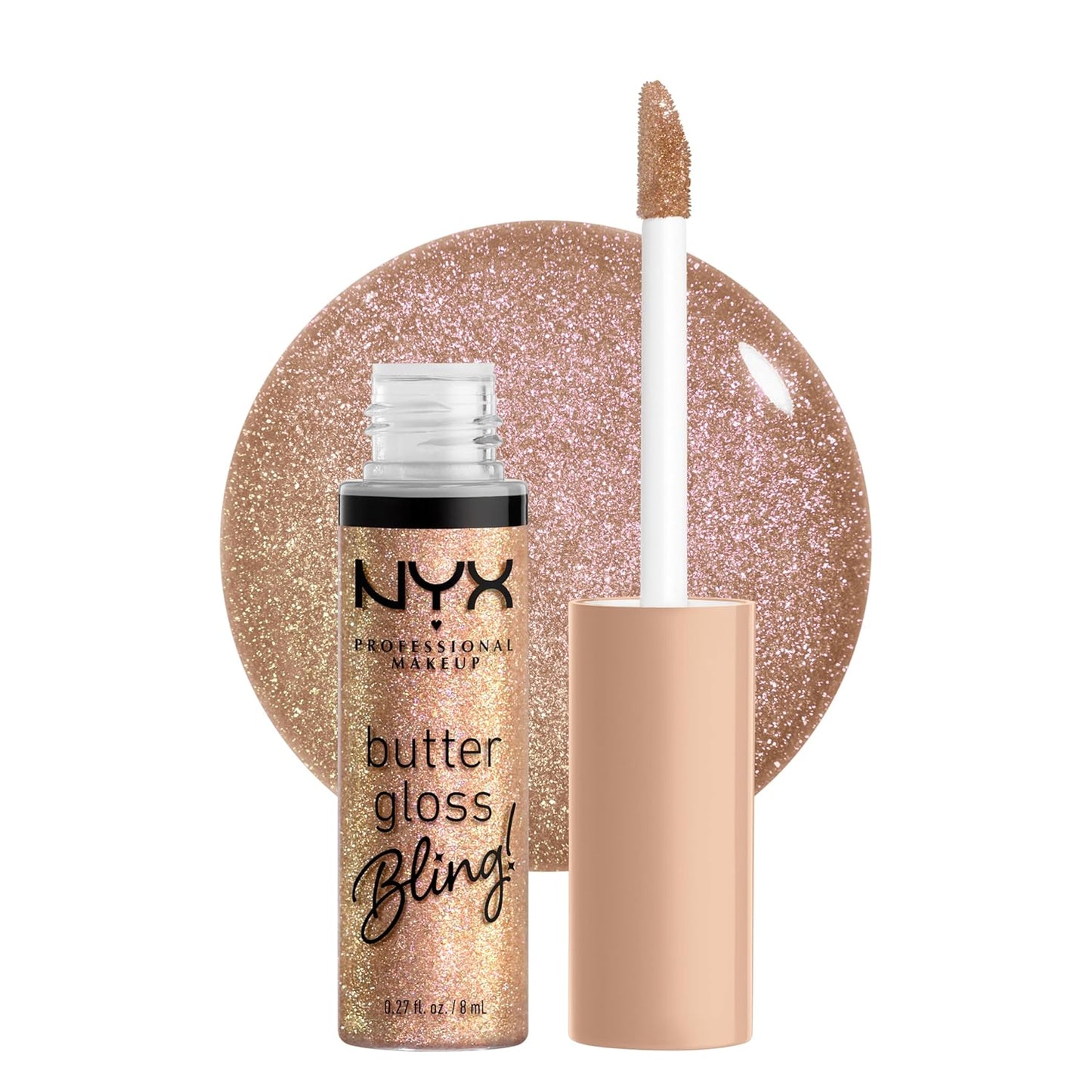 PROFESSIONAL MAKEUP Butter Gloss, Non-Sticky Lip Gloss - Sugar Glass ,Clear