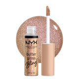 PROFESSIONAL MAKEUP Butter Gloss, Non-Sticky Lip Gloss - Sugar Glass ,Clear