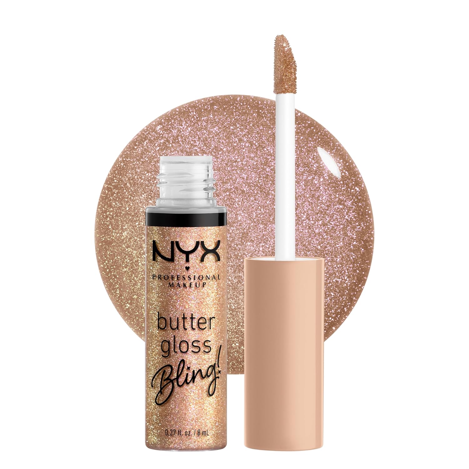 PROFESSIONAL MAKEUP Butter Gloss, Non-Sticky Lip Gloss - Sugar Glass ,Clear