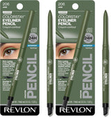 Revlon ColorStay Pencil Waterproof Eyeliner, Smudge-Proof, Eye Makeup with Built-In Sharpener, Stocking Stuffer for Women, 201 Black, 2 pack