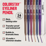 Revlon ColorStay Pencil Waterproof Eyeliner, Smudge-Proof, Eye Makeup with Built-In Sharpener, Stocking Stuffer for Women, 201 Black, 2 pack