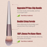 BS-MALL Makeup Brush Set 18 Pcs Premium Synthetic Foundation Powder Concealers Eye shadows Blush Makeup Brushes with black case