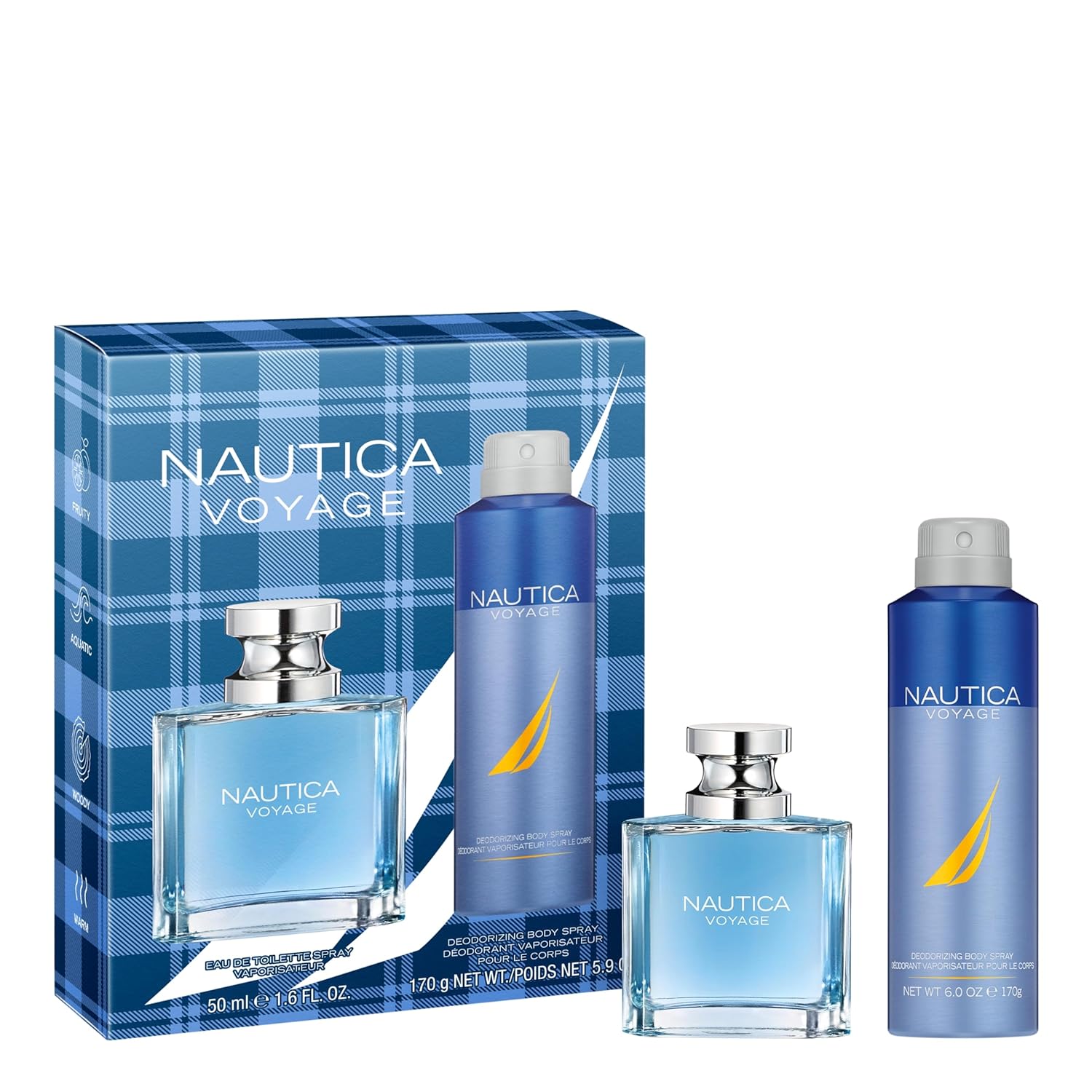 Nautica Eau De Toilette, Cologne and Fragrance For Men, Fresh, Romantic, Fruity Scent Woody, Aquatic Notes of Ap, Water Lotus, Cedarwood, and Musk Ideal Day Wear, Long Lasting 3.3Fl oz