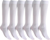 Winterlace Women’s Trouser Socks, Opaque Stretchy Nylon Knee High, Many Colors, 6 or 12 Pairs