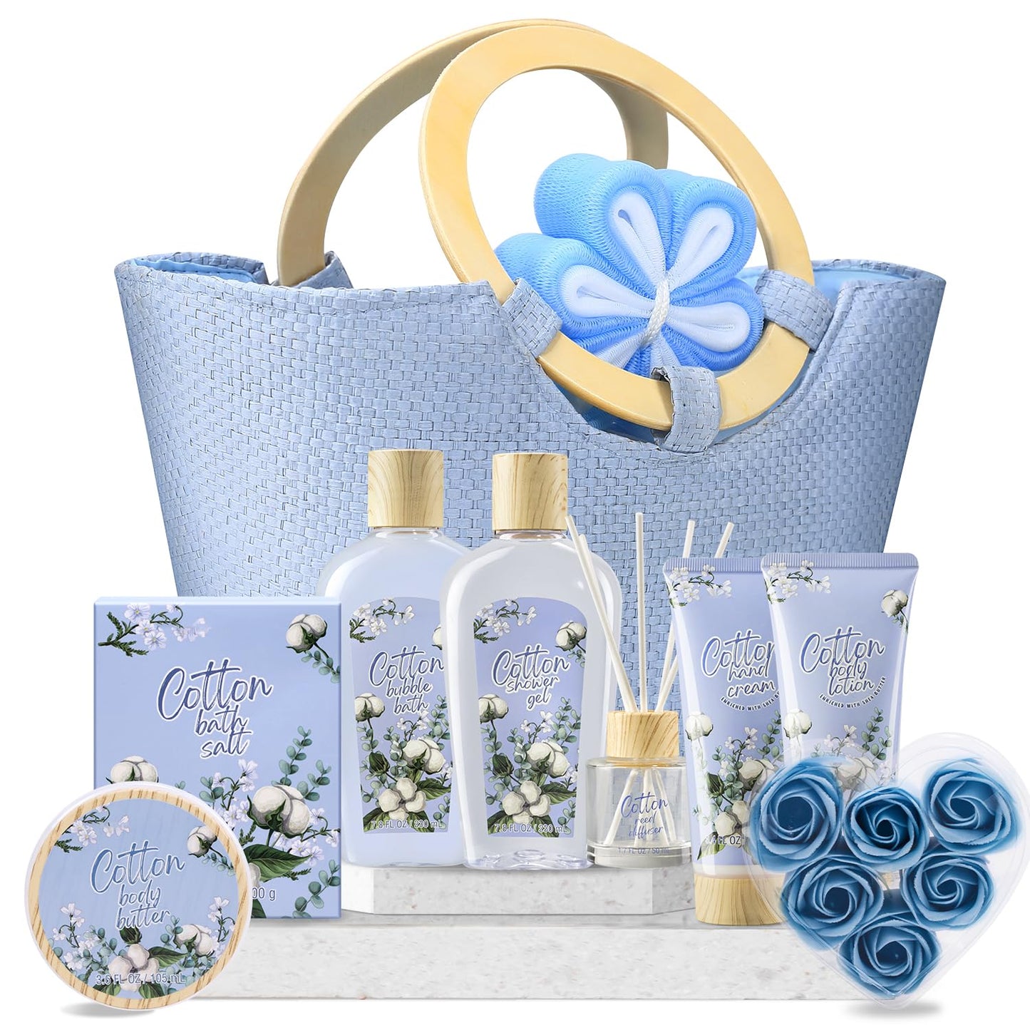 spa luxetique Gift Baskets for Women, Spa Gifts for Women - 10pcs Lavender Sets with Body Lotion, Bubble Bath, Relaxing Bath Sets, Birthday Christmas Gifts for Her