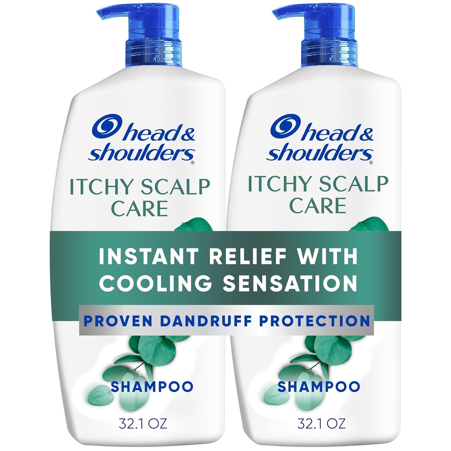 Head & Shoulders Anti-Dandruff Shampoo, Classic Clean Shampoo Twin Pack, 1% Pyrithione Zinc, Flake Control, Scalp Care, Color-Safe, Daily Use, Deep Clean, 32.1 fl oz Each