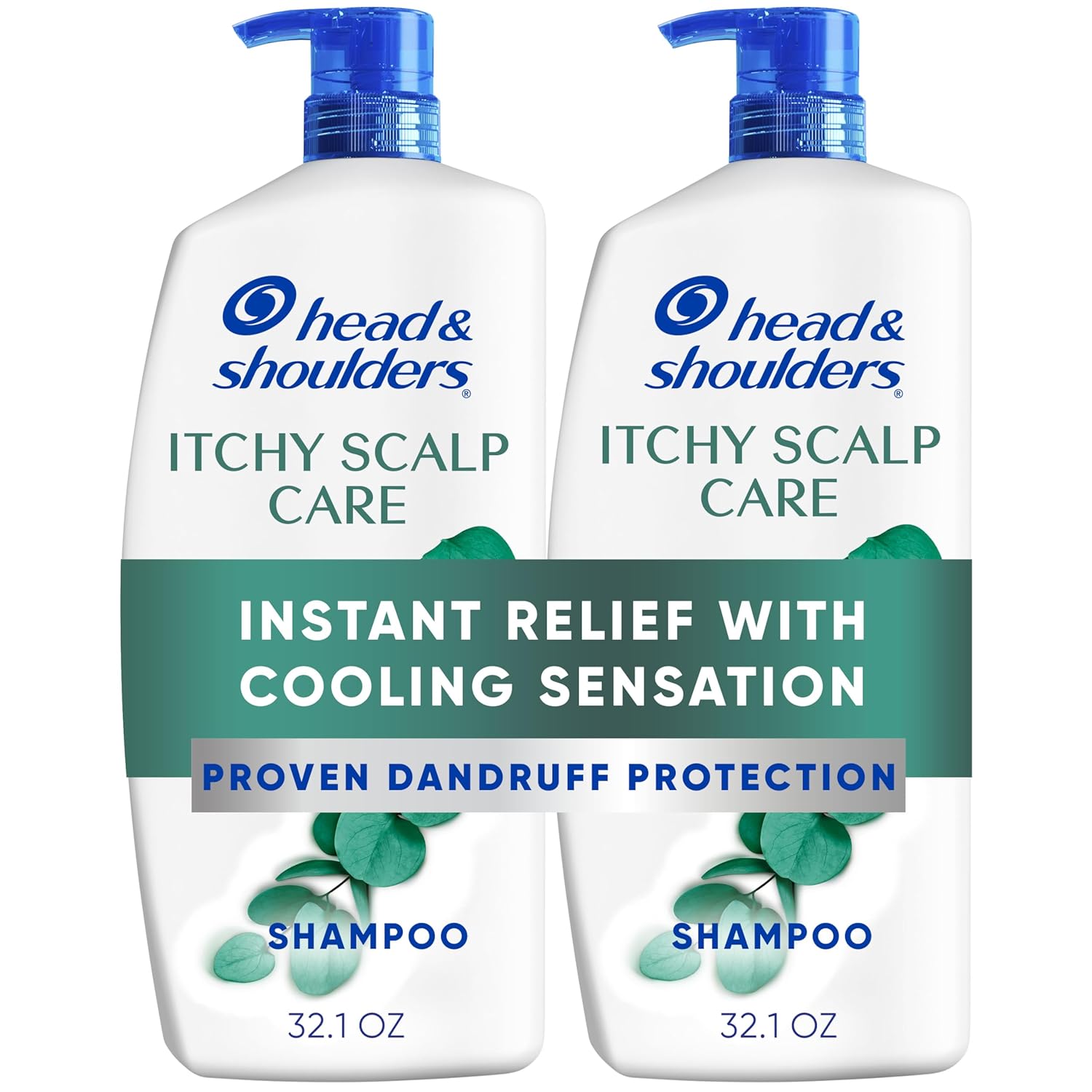 Head & Shoulders Anti-Dandruff Shampoo, Classic Clean Shampoo Twin Pack, 1% Pyrithione Zinc, Flake Control, Scalp Care, Color-Safe, Daily Use, Deep Clean, 32.1 fl oz Each