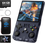 R36MAX Retro Handheld Game Console, 4.0 Inch 720x720 IPS Screen, Built-in 18,000+ Classic Game, Portable Hand Held Open Source Linux System, 4000mAh Battery Retro Gaming Console(Black 64GB)