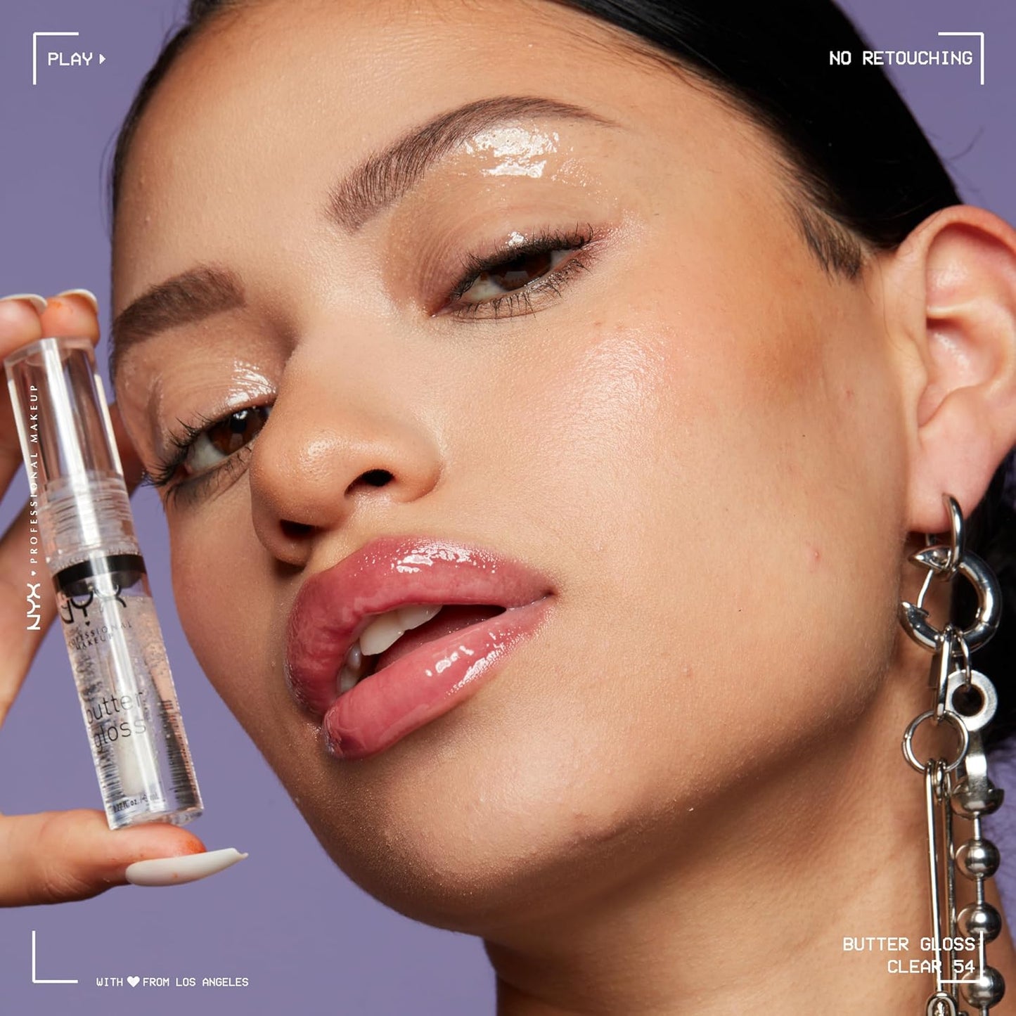 PROFESSIONAL MAKEUP Butter Gloss, Non-Sticky Lip Gloss - Sugar Glass ,Clear