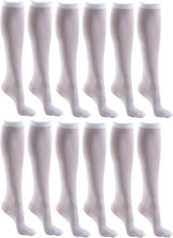 Winterlace Women’s Trouser Socks, Opaque Stretchy Nylon Knee High, Many Colors, 6 or 12 Pairs