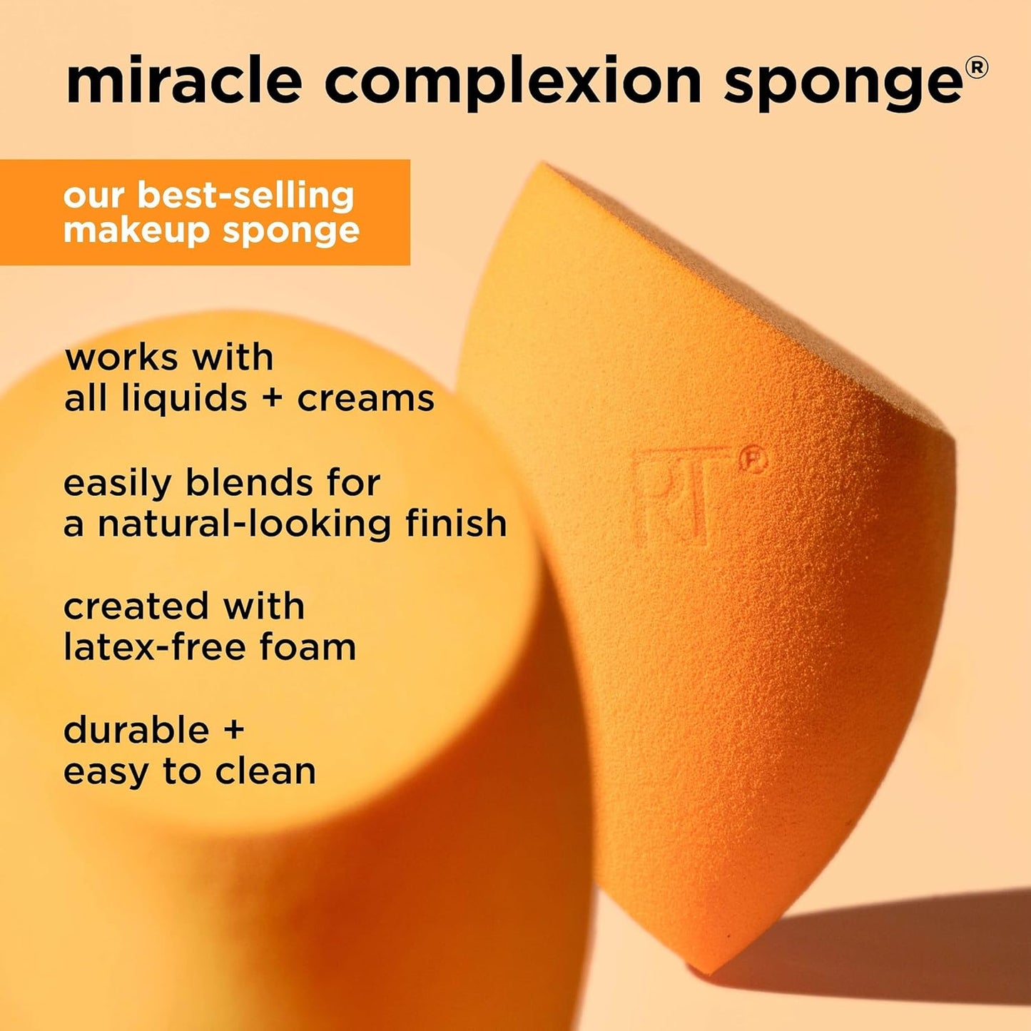 Miracle Complexion Beauty Sponge Makeup Blender, Set of 4