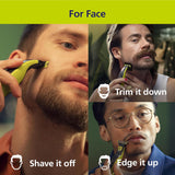 Norelco OneBlade 360 Hybrid Face, Electric Beard Trimmer and Shaver, with 360 Blade Technology, 1x 360 Blade for Face, 5in1 Adjustable Comb, Model QP2724/90