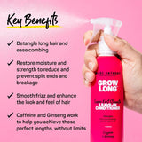 Marc Anthony Leave-In Conditioner Spray & Detangler, Grow Long Biotin - Anti-Frizz Deep Conditioner For Ends & Breakage - Vitamin E, Caffeine & Ginseng for Curly, Dry & Damaged Hair