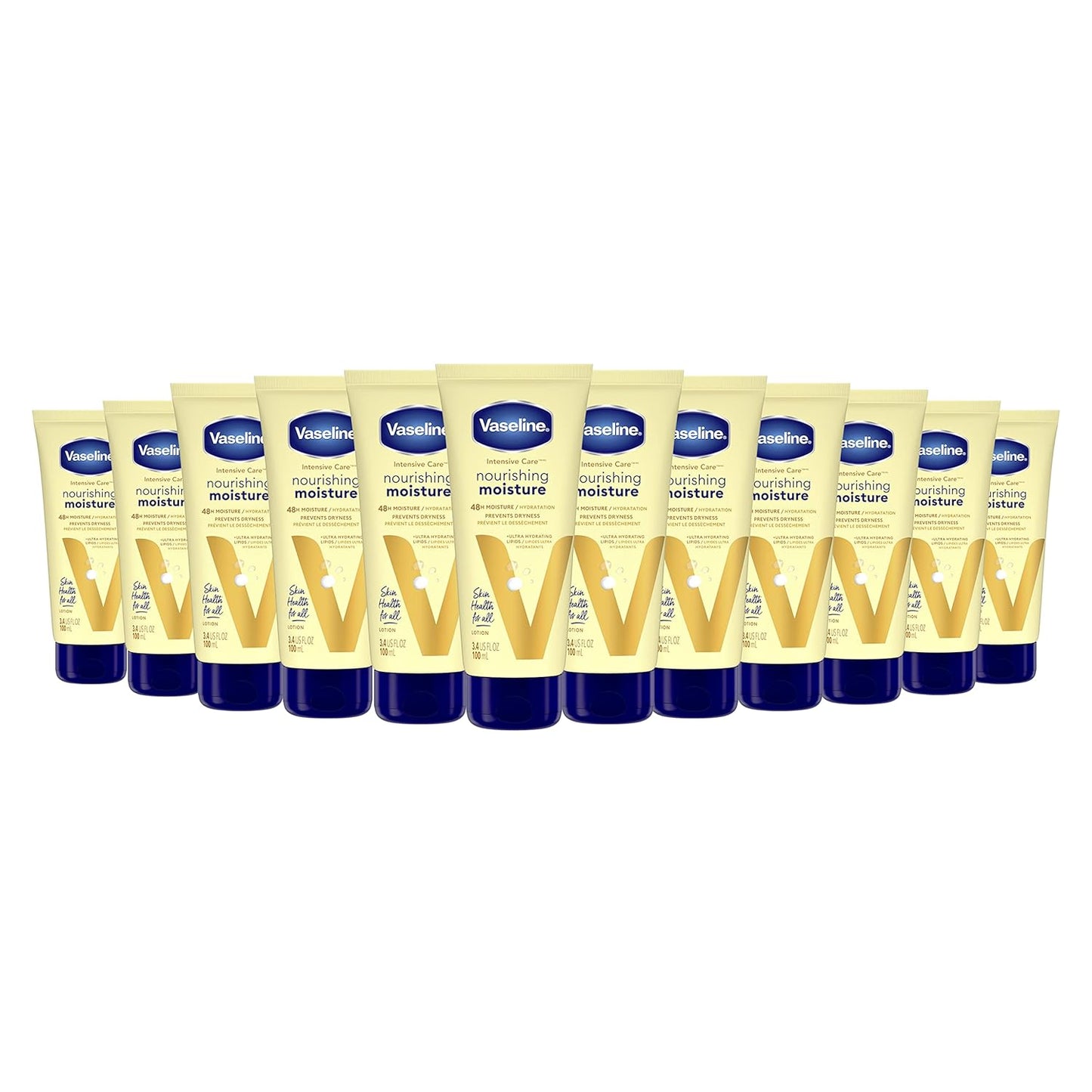 Vaseline Intensive Care Nourishing Moisture Body Lotion 3 Pk Made with Ultra-Hydrating Lipids + Pure Oat Extract for Dry Skin, for Nourished, Healthy-Looking Skin 20.3 oz