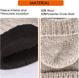 Thermal Insulation Fingerless Texting Wool Gloves for Women and Men Winter Warm Knitted Convertible Mittens Flap