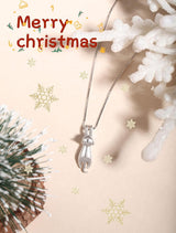S.Leaf 925 Sterling Silver Cat Necklace Jewelry for Women Trendy Dainty Charm Pendant Necklaces Best Friend Birthday Gifts for Her Sister Mom Wife Womens