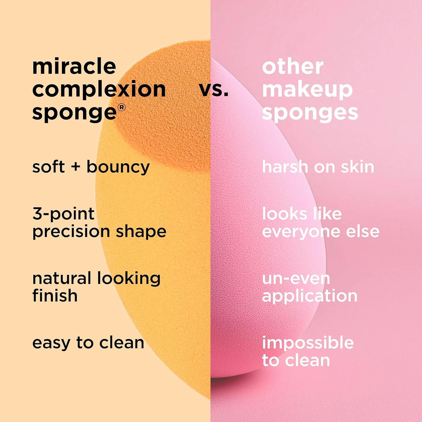 Miracle Complexion Beauty Sponge Makeup Blender, Set of 4
