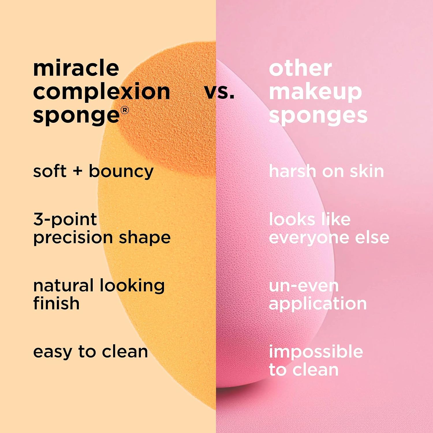 Miracle Complexion Beauty Sponge Makeup Blender, Set of 4