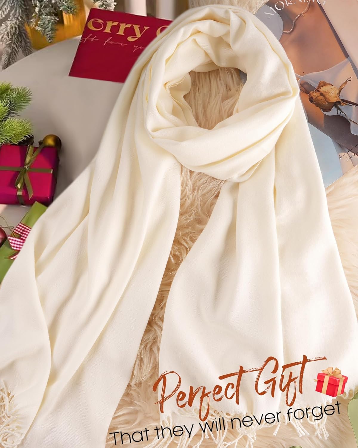 FURTALK Winter Scarf for Women Pashmina Shawl Wraps Soft Warm Fashion Blanket Scarves Gifts