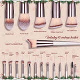 BS-MALL Makeup Brush Set 18 Pcs Premium Synthetic Foundation Powder Concealers Eye shadows Blush Makeup Brushes with black case