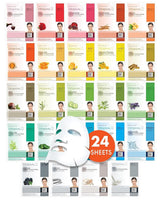 DERMAL 24 Combo Pack Made in Korea Facial Mask – 20+ Years of K-Beauty Experience, Premium Quality Korean Sheet Masks for Daily Skincare Routine
