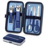 Manicure set Men Personal Care Tools Accessories Finger and Toe Nail Kit Professional Manicure Pedicure Kit With Travel Case Nail Grooming Kit Present for Men Women Stocking Stuffers