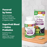 Purely Inspired 7-Day Detox Cleanse - Whole Body Cleanse & Detox Pills for Women & Men, Powered with Senna Leaf, Vitamin C, Cider Vinegar, Digestive Enzymes & Probiotics - 42 Acai Berry Capsules