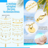 Hicarer 16 Pieces Ankle Bracelets 14K for Women Anklets Set Boho Beach Anklets Foot Chains Adjustable Foot Hand Jewelry Romantic Gift