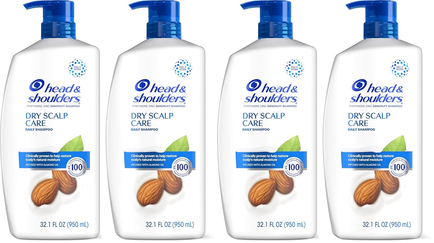 Head & Shoulders Anti-Dandruff Shampoo, Classic Clean Shampoo Twin Pack, 1% Pyrithione Zinc, Flake Control, Scalp Care, Color-Safe, Daily Use, Deep Clean, 32.1 fl oz Each