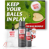 HAPPY NUTS Holiday Essentials Bundle Kit - Gift Box for Men with Comfort Cream, Hydrating Body Wash & Whole Body Deodorant - Mens White Elephant Gift Basket Idea for Him and Stocking Stuffer