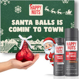HAPPY NUTS Holiday Essentials Bundle Kit - Gift Box for Men with Comfort Cream, Hydrating Body Wash & Whole Body Deodorant - Mens White Elephant Gift Basket Idea for Him and Stocking Stuffer