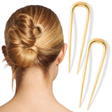 Kitsch French Hair Pins for Women – Elegant & Durable Metal Hair Fork for Updos, Chignon, Bun & Twist Hairstyles, Secure Hold All Day, Comfortable Fit | Ideal Gifts for Women- Gold, 1pc
