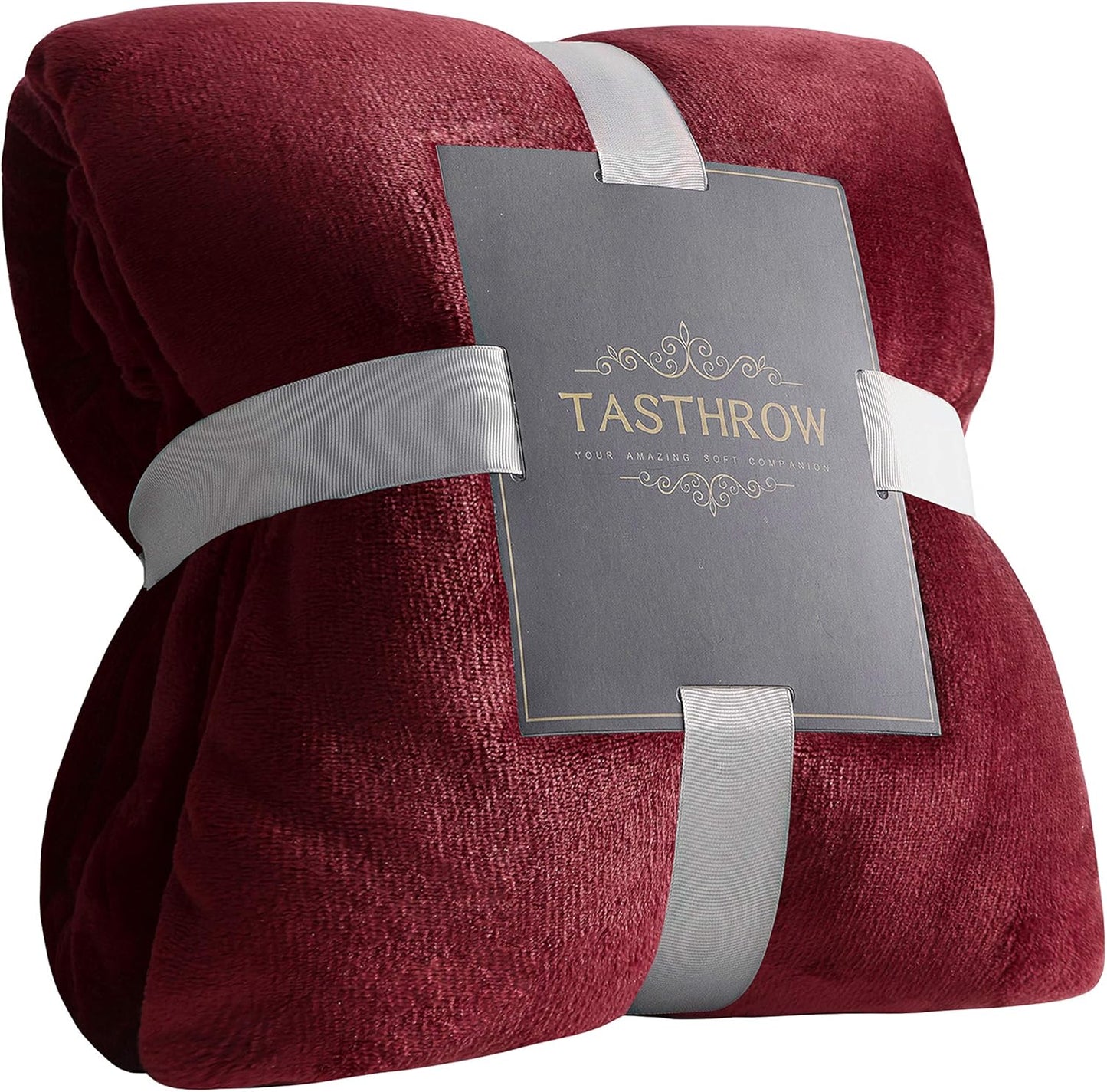 TASTHROW Large Flannel Fleece Throw Blanket, 50×70 Inch - Cozy Lightweight Thick Blanket - All Seasons Suitable for Women, Men and Kids (Pink)