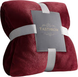 TASTHROW Large Flannel Fleece Throw Blanket, 50×70 Inch - Cozy Lightweight Thick Blanket - All Seasons Suitable for Women, Men and Kids (Pink)