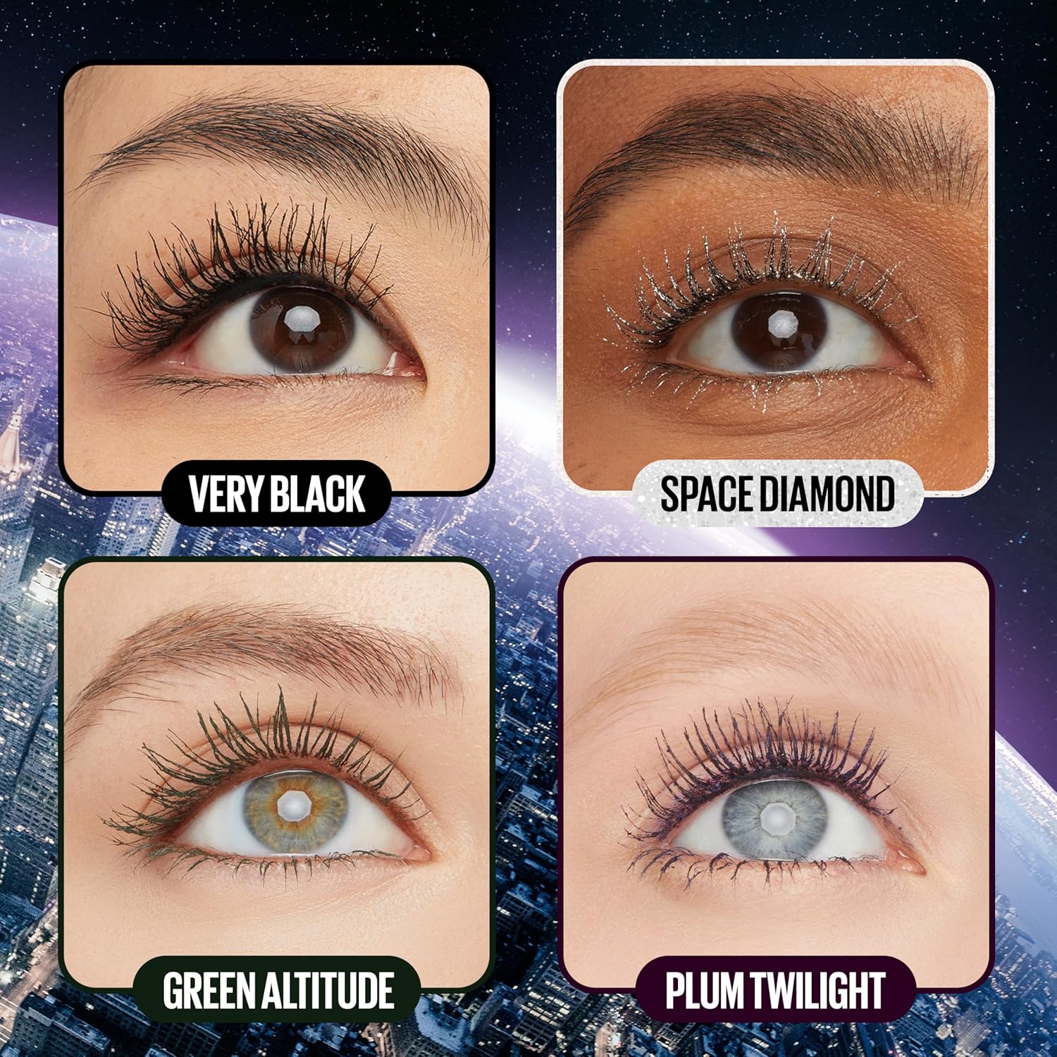 Maybelline Lash Sensational Washable Mascara Makeup, Volumizing, Lengthening, Defining, Curling, Multiplying, Buildable Formula, Blackest Black, 1 Count
