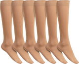 Winterlace Women’s Trouser Socks, Opaque Stretchy Nylon Knee High, Many Colors, 6 or 12 Pairs