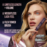 Maybelline Lash Sensational Washable Mascara Makeup, Volumizing, Lengthening, Defining, Curling, Multiplying, Buildable Formula, Blackest Black, 1 Count