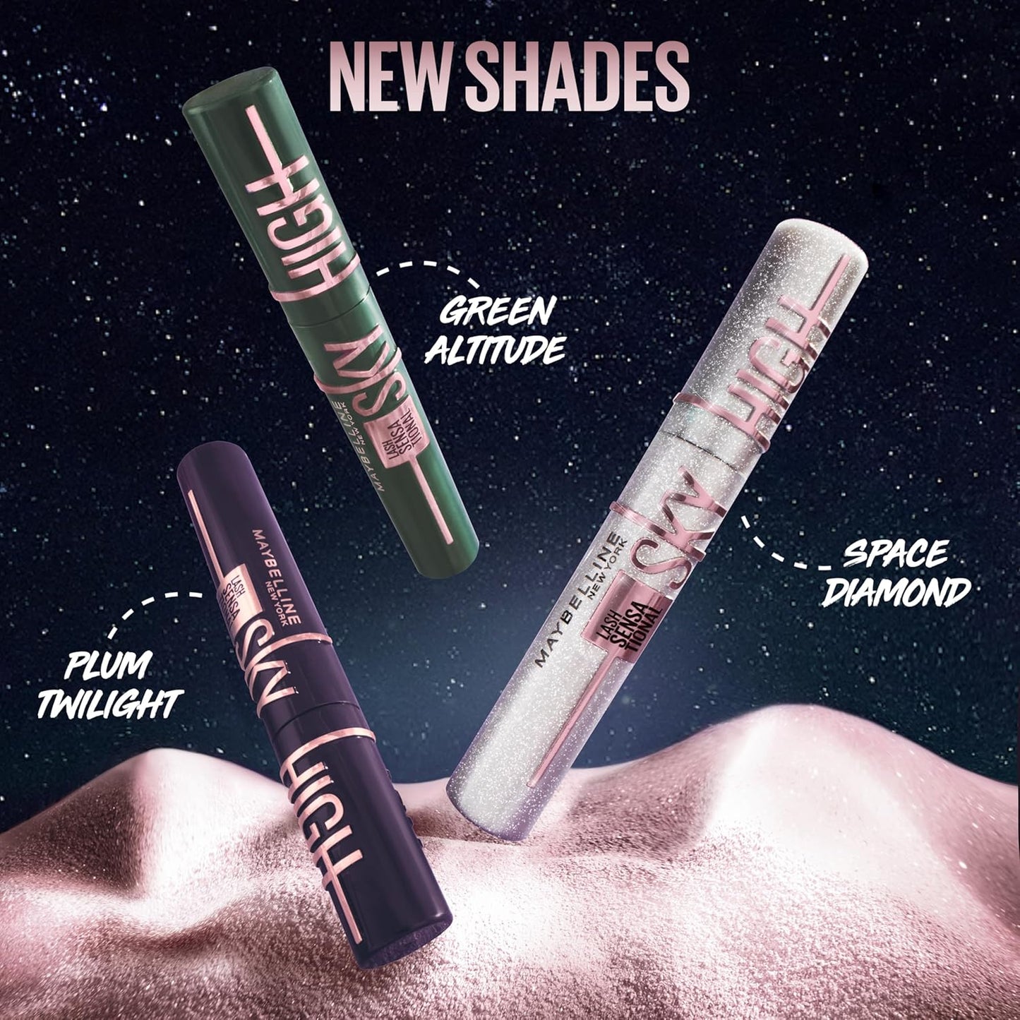 Maybelline Lash Sensational Washable Mascara Makeup, Volumizing, Lengthening, Defining, Curling, Multiplying, Buildable Formula, Blackest Black, 1 Count