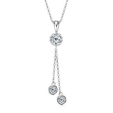 Fine Jewelry Necklaces Moissanite 925 Sterling Silver 4mm 0.3ct Moissanite Twist Pendant Necklace for Women