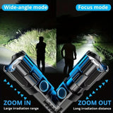 Super Bright Edc Telescopic Zoom Linterna 3 Lighting Modes Lanterns USB Rechargeable LED Torch Light Flashlight