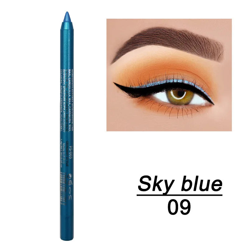 Super Waterproof Eyeliner Pencil 14 Color Long Lasting Magnetic Glitter Liquid Eyeliner Reusable Smooth Eyes Brightener Pencil
