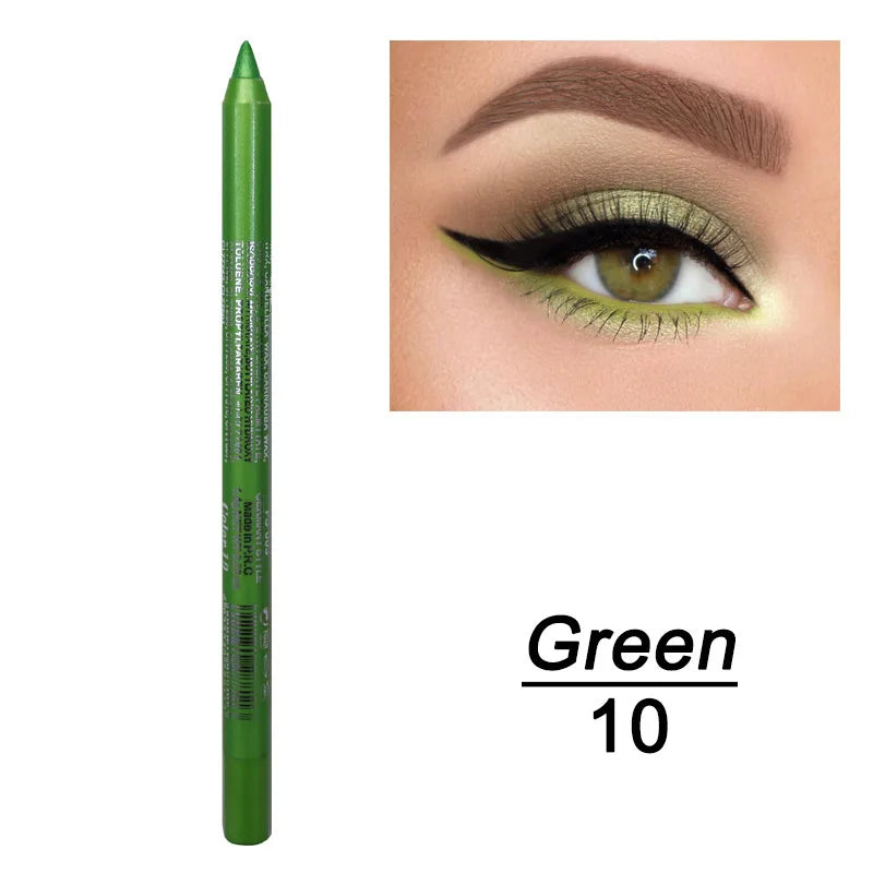 Super Waterproof Eyeliner Pencil 14 Color Long Lasting Magnetic Glitter Liquid Eyeliner Reusable Smooth Eyes Brightener Pencil