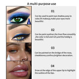 Super Waterproof Eyeliner Pencil 14 Color Long Lasting Magnetic Glitter Liquid Eyeliner Reusable Smooth Eyes Brightener Pencil